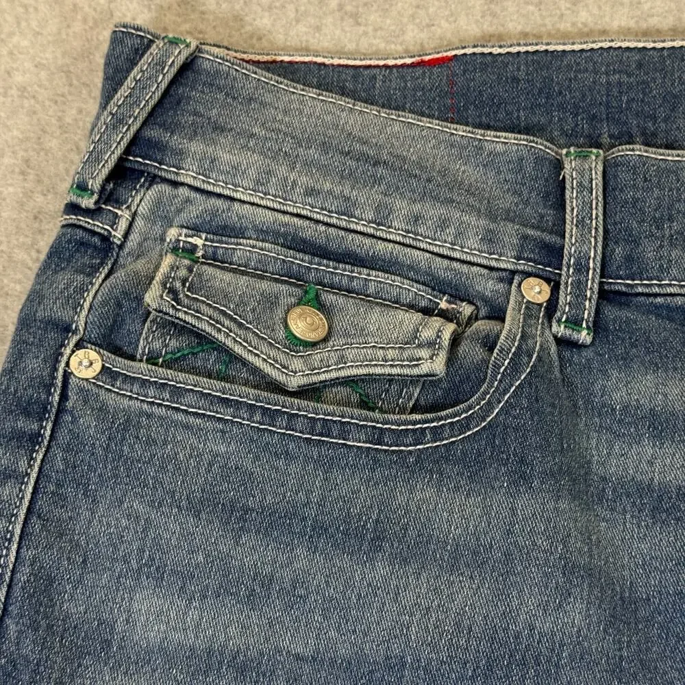 True Religion Men's Rocco SN Flap Relaxed Skinny Jeans 38x32 Light Wash NWT